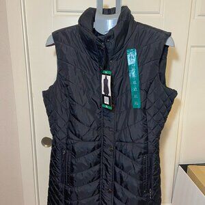 Weatherproof Women’s Quilted Puffer Vest – Black – XL – NWT